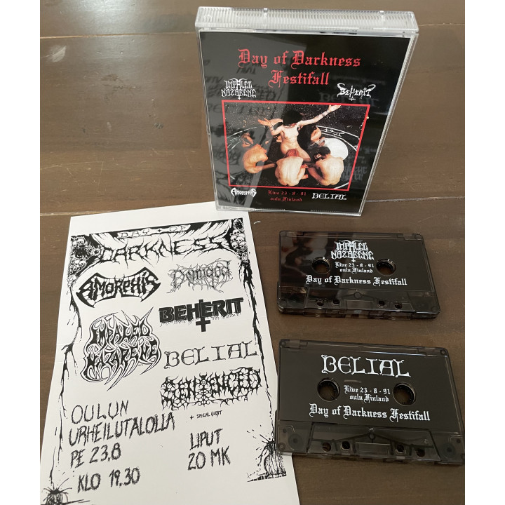 Day of Darkness - Beherit / Impaled Nazarene / Belial / Amorphis - 2 x TAPE BOX