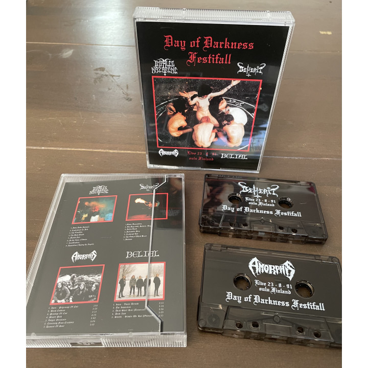 Day of Darkness - Beherit / Impaled Nazarene / Belial / Amorphis - 2 x TAPE BOX