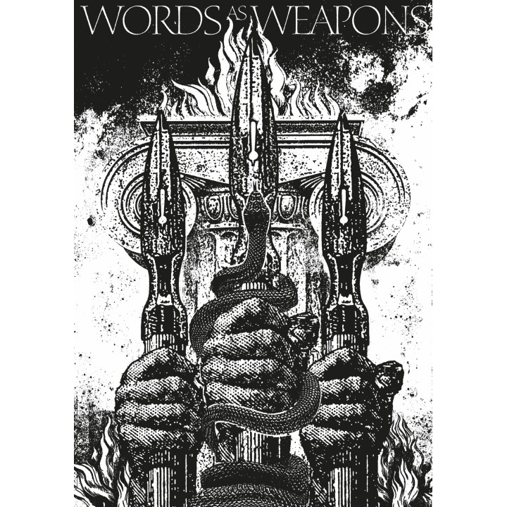Words as Weapons Book with Aethyrick, Aluk Todolo, Angrenost, Vafurlogi, Blackdeath, Drastus, Lucifyre, and Monte Penumbra