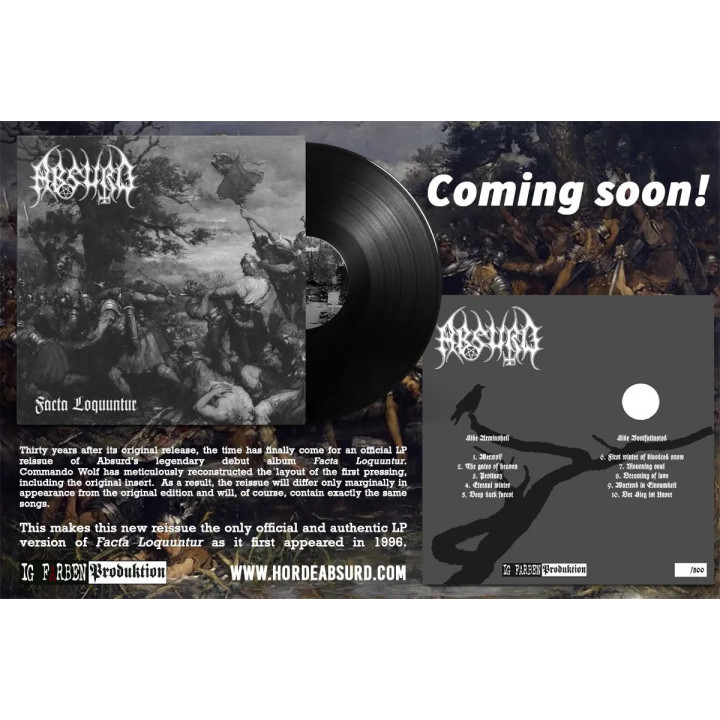 Absurd - Facta Loquuntur LP (First press replica - green vinyl)